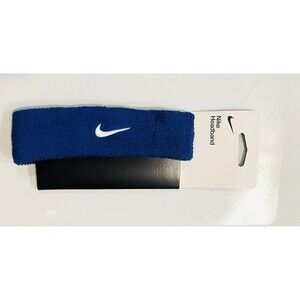 Nike Logo Headband Royal Blue Retro Basketball Accessory 2in OSFM New NWT